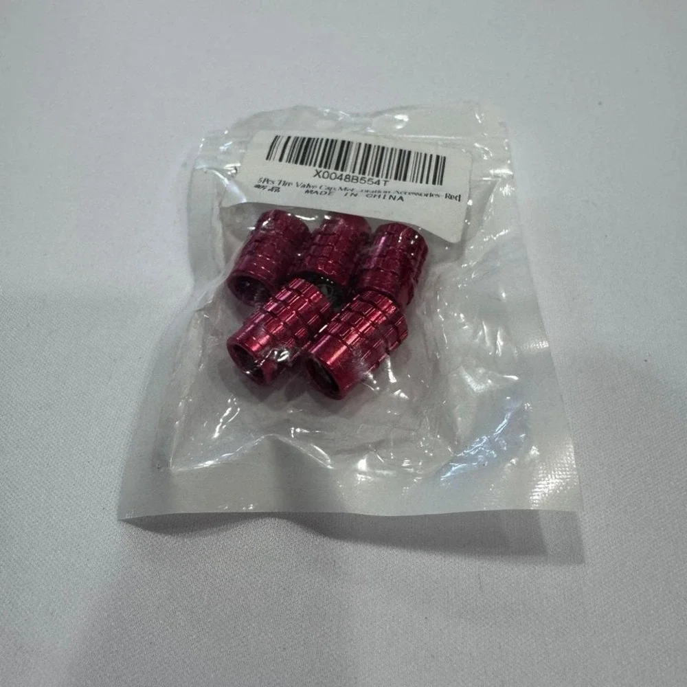 Sealed Hyundai Red Automotive‎ Tire Valve Stem Caps (qty 4)
